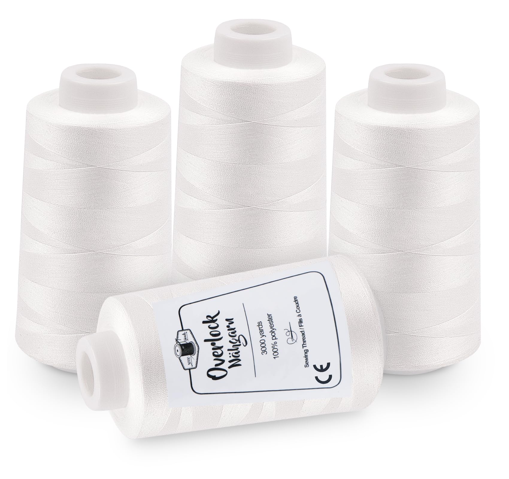 Lot 3 Bobines Fil Mousse Polyester 1000 M – Fabriqué En France – Rouge Surjeteuse Fil Coudre élastique Surjeteuse