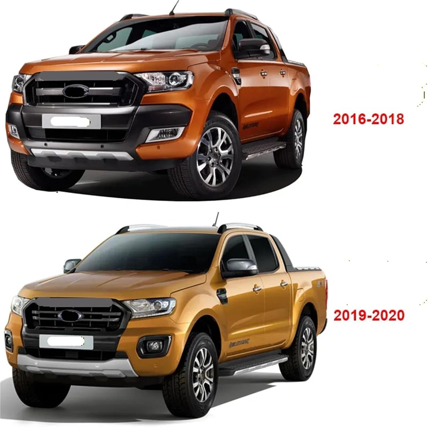 Front Bug Shield Hood Deflector Compatible with Ford Ranger Wildtrak T7 T8 2016 2017 2018 2019 2020 2021 Bonnet Guard Double Cab Accessories(Black)