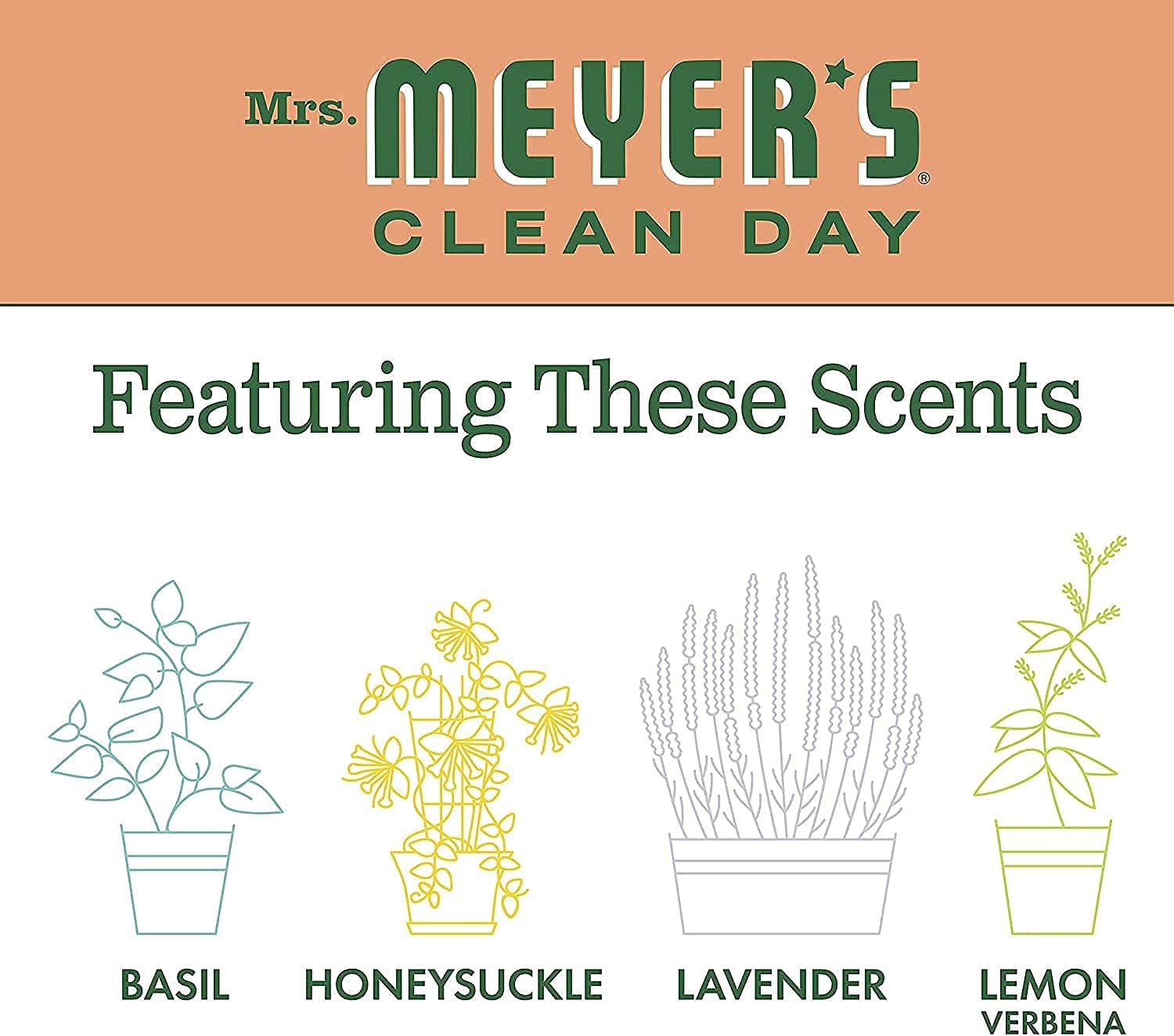 Mrs. Meyer's Hand Soap Refill, Made with Essential Oils, Biodegradable Formula, Geranium, 33 Fl. Oz