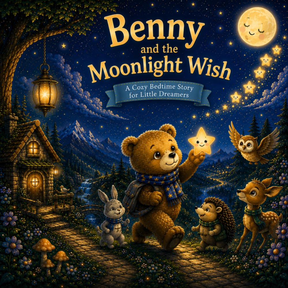 Benny and the Moonlight Wish: A Cozy Bedtime Story for Little Dreamers