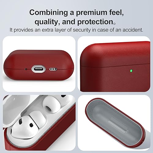 Miniatura 32 de Leather AirPods Pro 3 Case Handcrafted Vintage Genuine Leather AirPods Pro 3 Protective Cover All-Around Shockproof Protection AirPods Pro 3 Pro