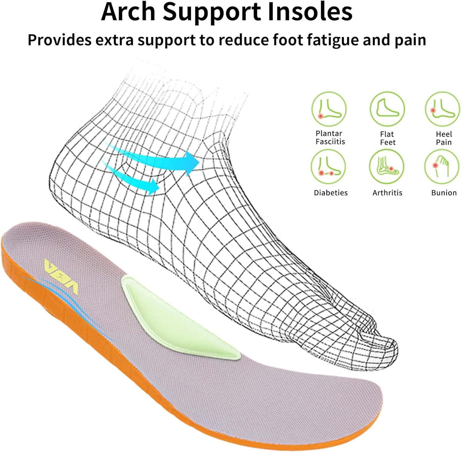 Wide Toe Box Shoes Women Arch Support Walking Shoes for Plantar Fasciitis Wide Width Orthotic Tennis Sneakers - Image 3
