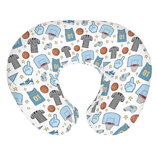 Miniatura 13 de Fundas de almohada de lactancia para niños y niñas, para fanáticos de los balones de baloncesto y estrellas, fundas de almohada para lactancia