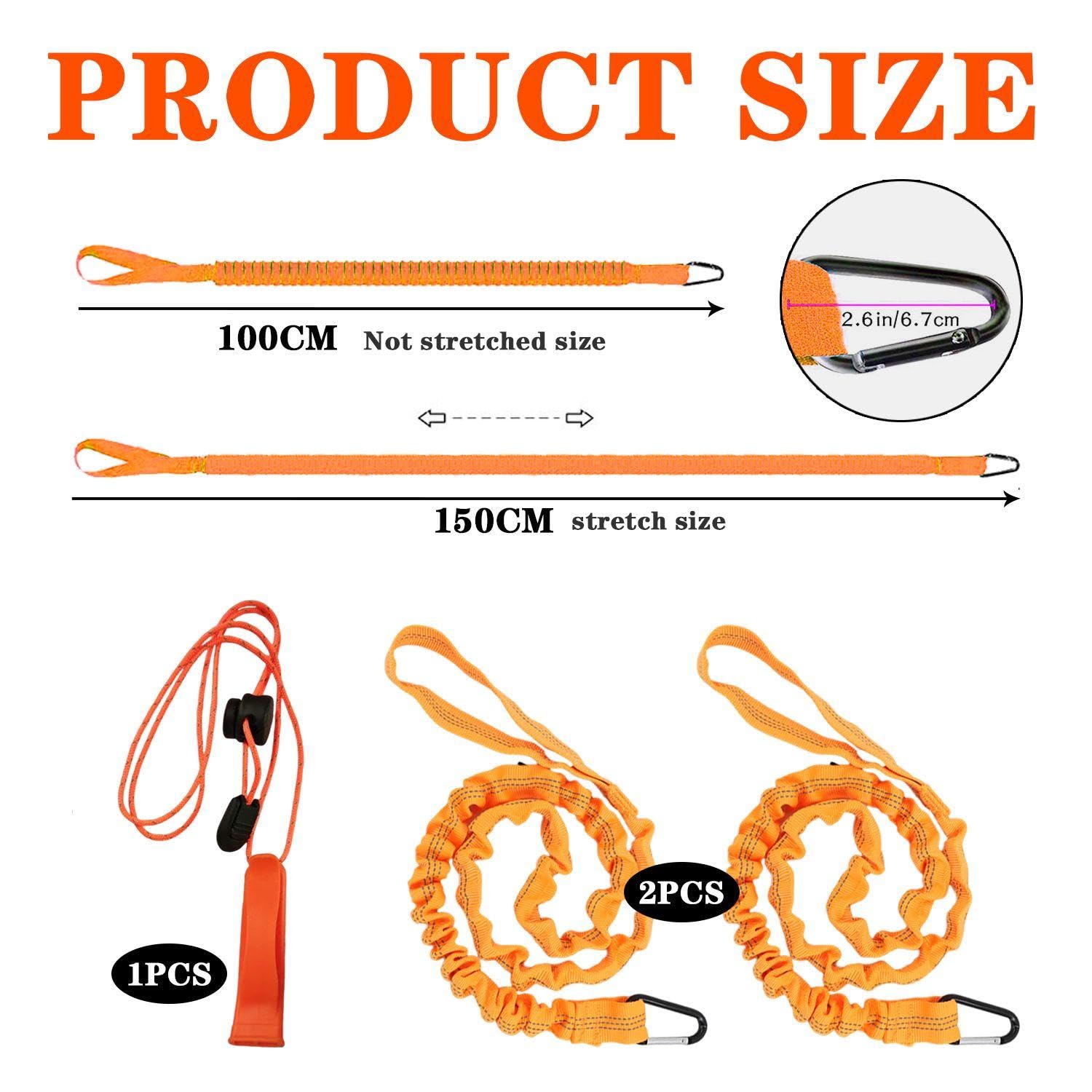 Corde De Pagaie Élastique avec Mousqueton, Sangle Anti-Perte, Accessoires De Pagaie