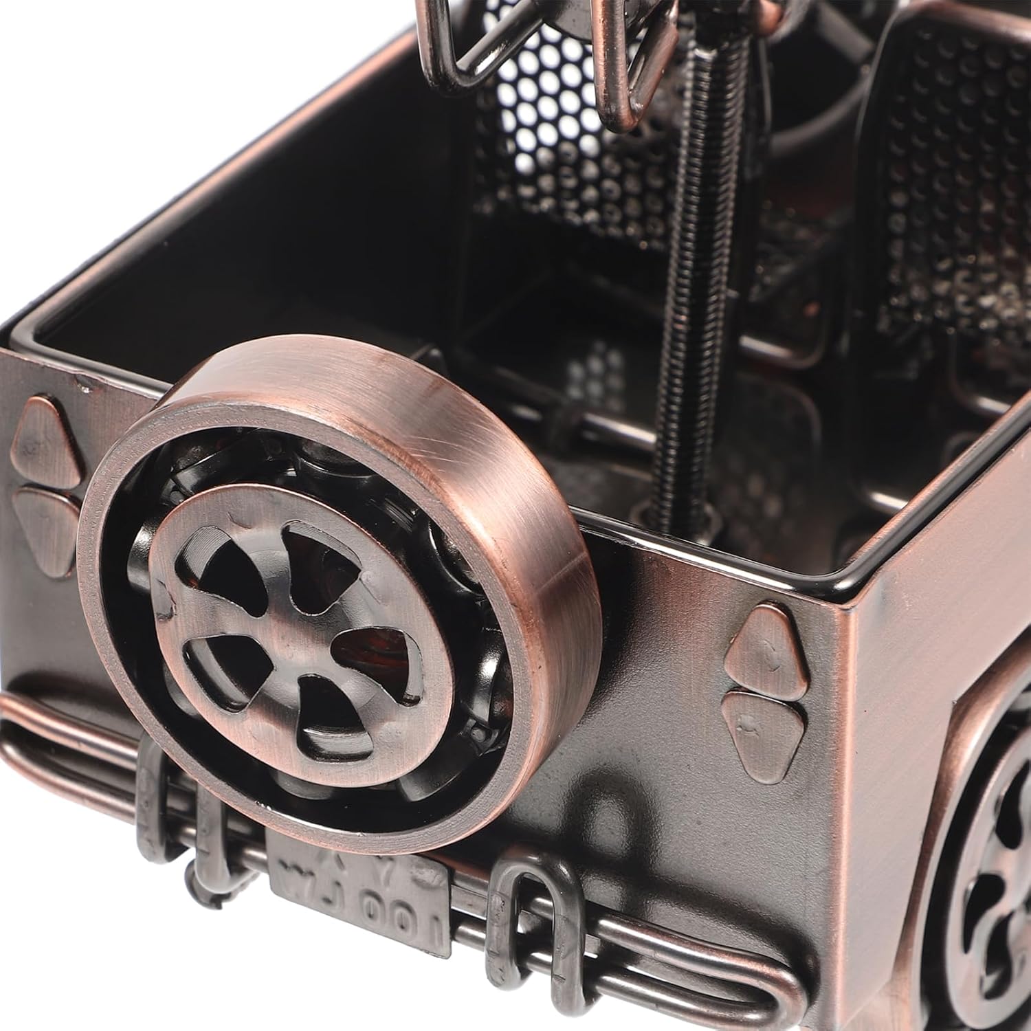 Ciieeo Iron Vintage Fire Truck Model Ornament Decorative Car Model for Home Decor Collectible Iron Firefighter Vehicle Retro Fire Truck Adornment for Unique and Party