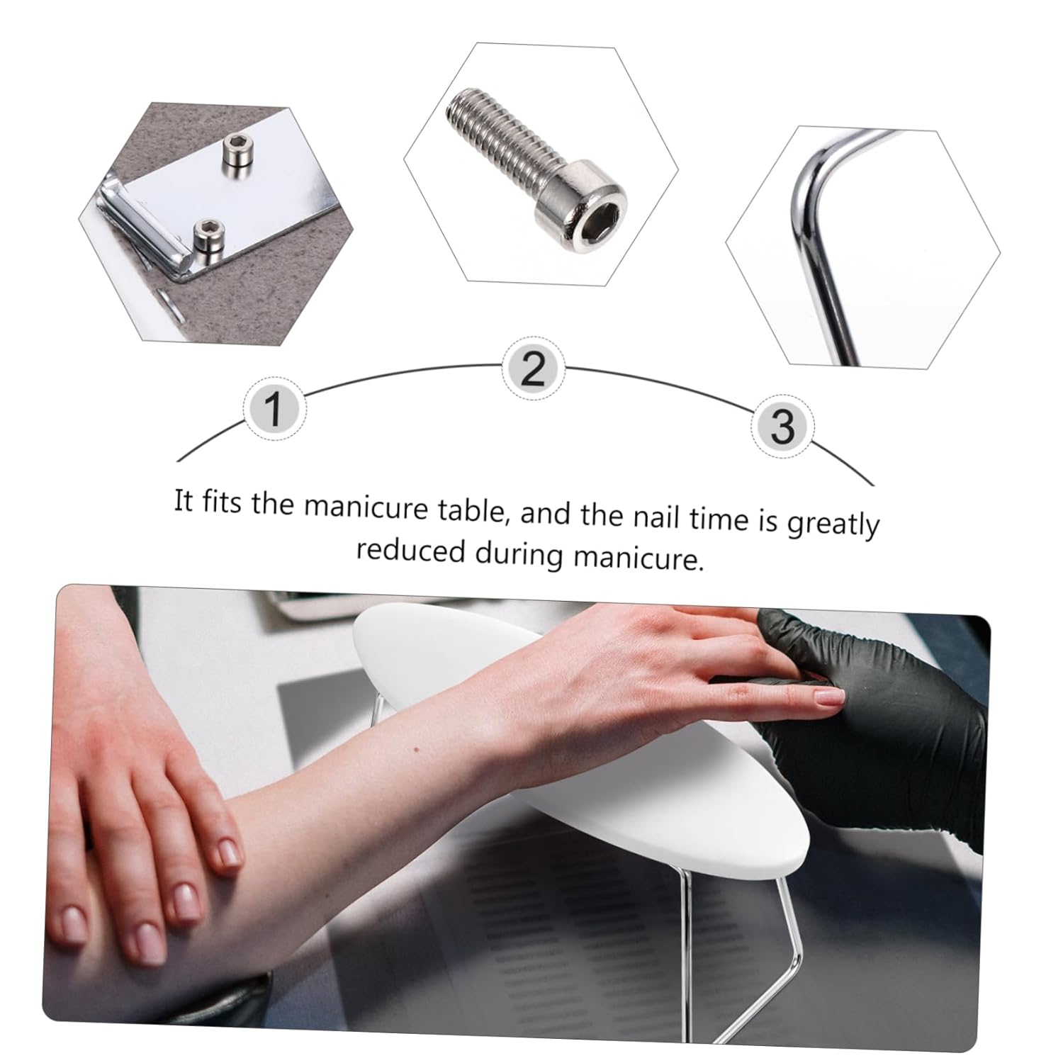LIFKOME Leather Nail Arm Rest Pillow Comfortable Nail Hand Pillow Easy to Use for Salons