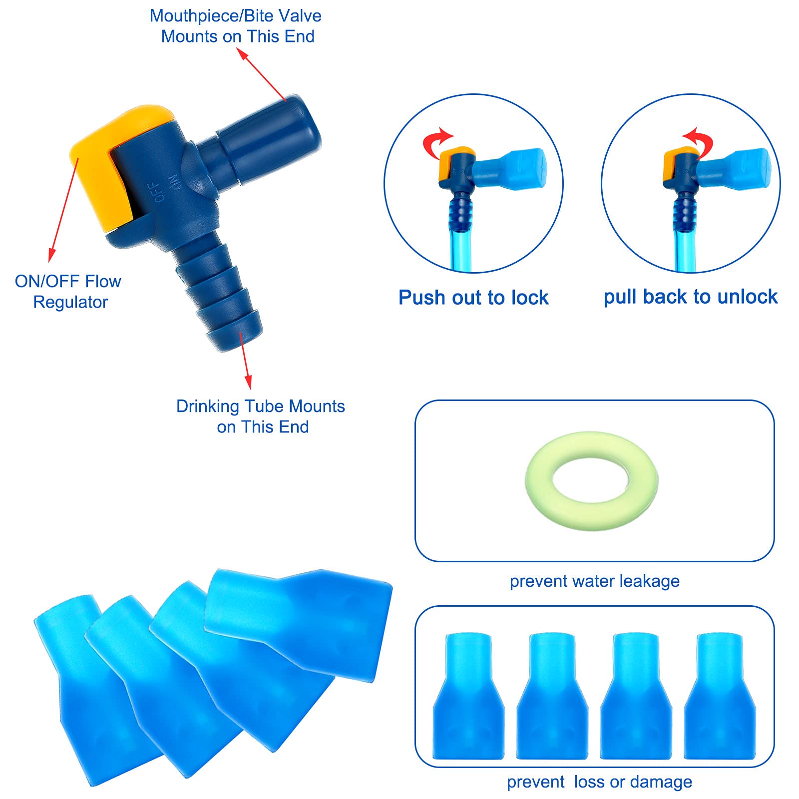 Hydration Bladder Valves 16pc Hydration Bladder Bite Valve Replacement hydration-bladder-valves-16pc-hydration-bladder-bite-valve-replacement