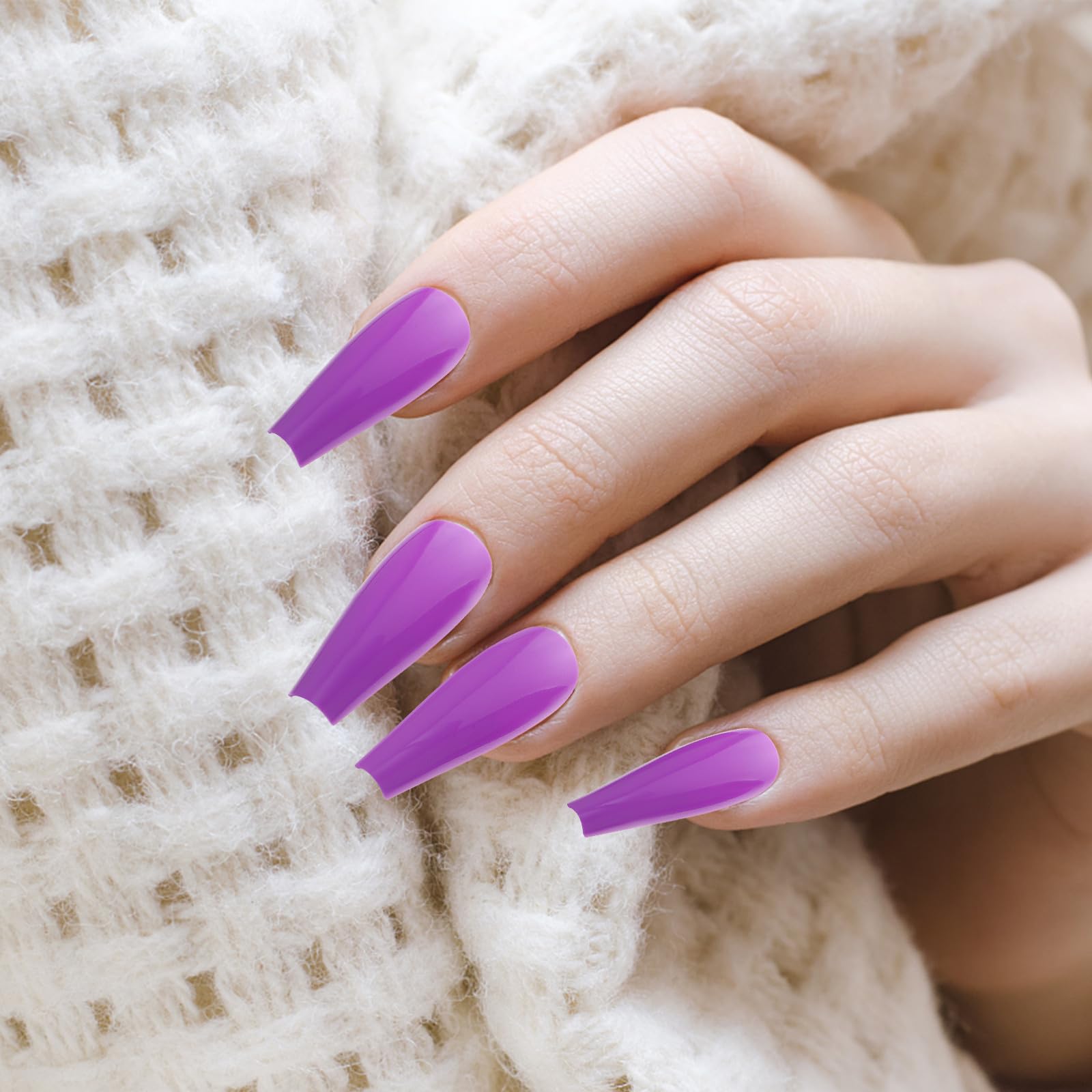 1 caja Uñas Postizas Largas Estilo Ballerina Brillo y Mate Puntas Acrílicas para DIY Accesorios para Arte de Uñas Tips Artificiales Cómodos y Fáciles de Aplicar