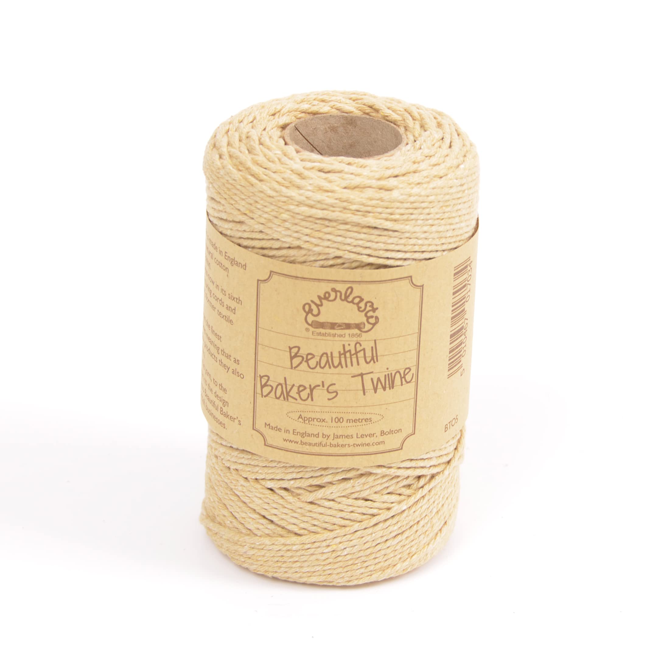Everlasto Blonde 100M - 'Solid' Beautiful Baker's Cotton Craft Twine (2Mm Approx) (Blonde)