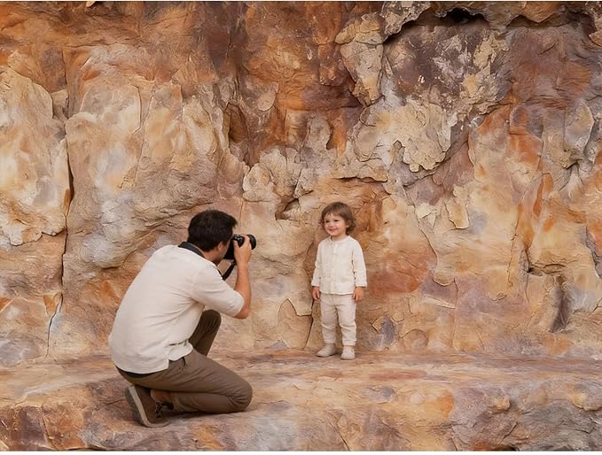 Fondo Fotográfico de Piedra Caverna 8x6FT Marrón para Fotografía miniatura 5