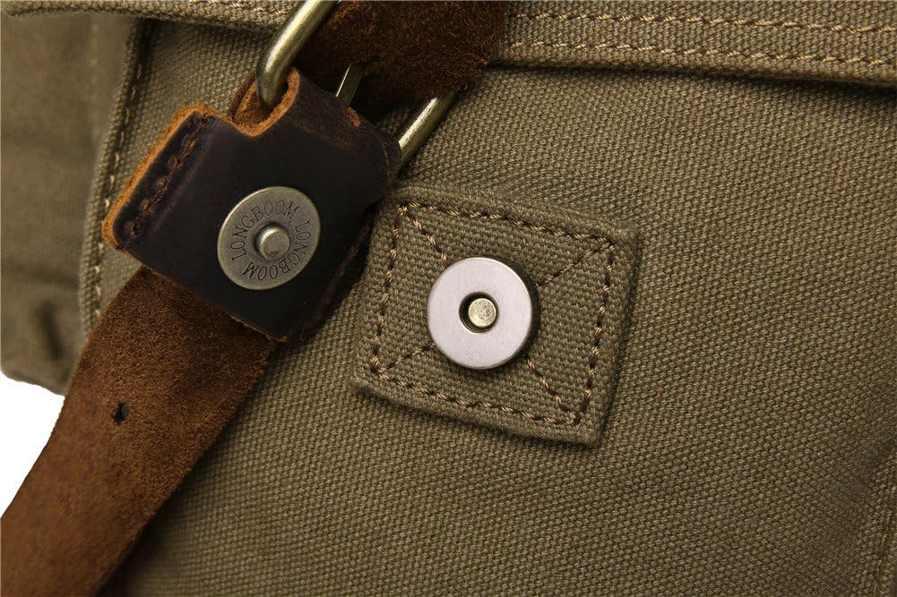 Sechunk retro computadora portátil de lona de cuero militar bolsa de carta