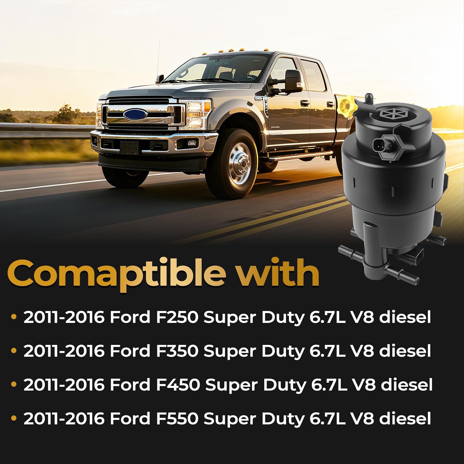 Fuel Pump 6.7 Power stroke Comaptible with 2011-2016 Ford F-250 F-350 F-450 F-550 Super Duty 6.7L V8 Diesel Engines PFB-103, BC3Z-9G282-E