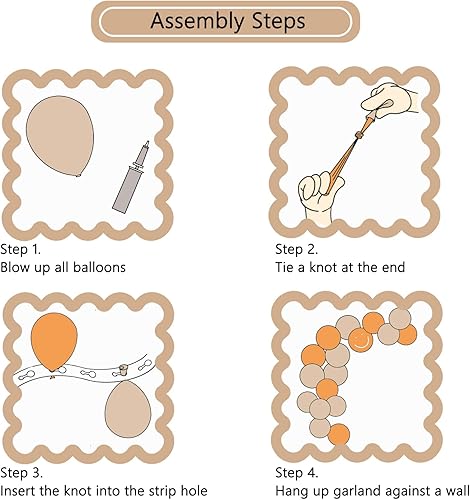 Miniatura 5 de Decoraciones de baby shower del bosque, 140 piezas, kit de guirnalda de globos naranja, blanco y gris, arco de globos marrón nude, para decoración