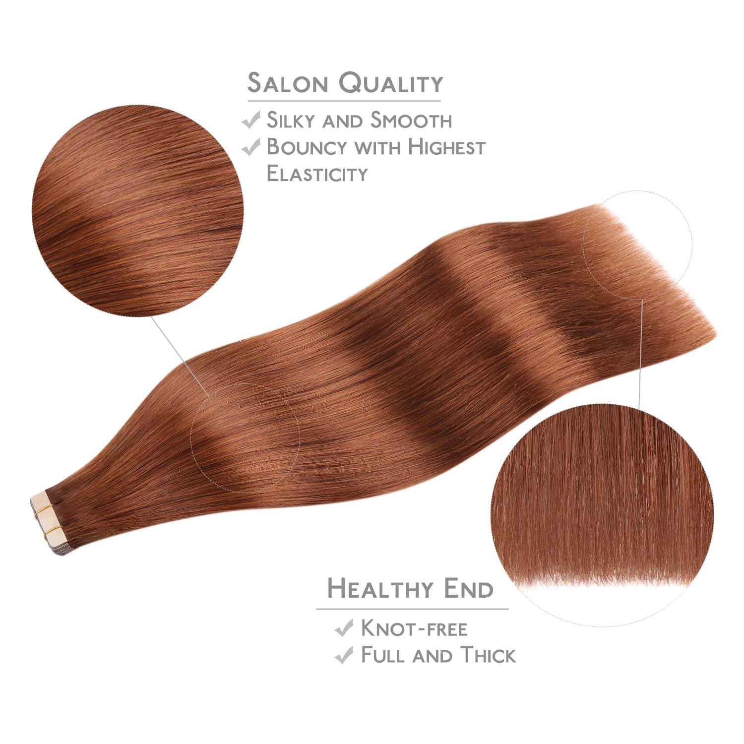 WENNALIFE Clip in Hair Extensions Real Human Hair, 18 Inch 120g 7pcs Clip in Hair Extensions Real Human Hair, Cinnamon Copper Human Hair Clip in Extensions Remy Human Hair Extensions Clip Ins