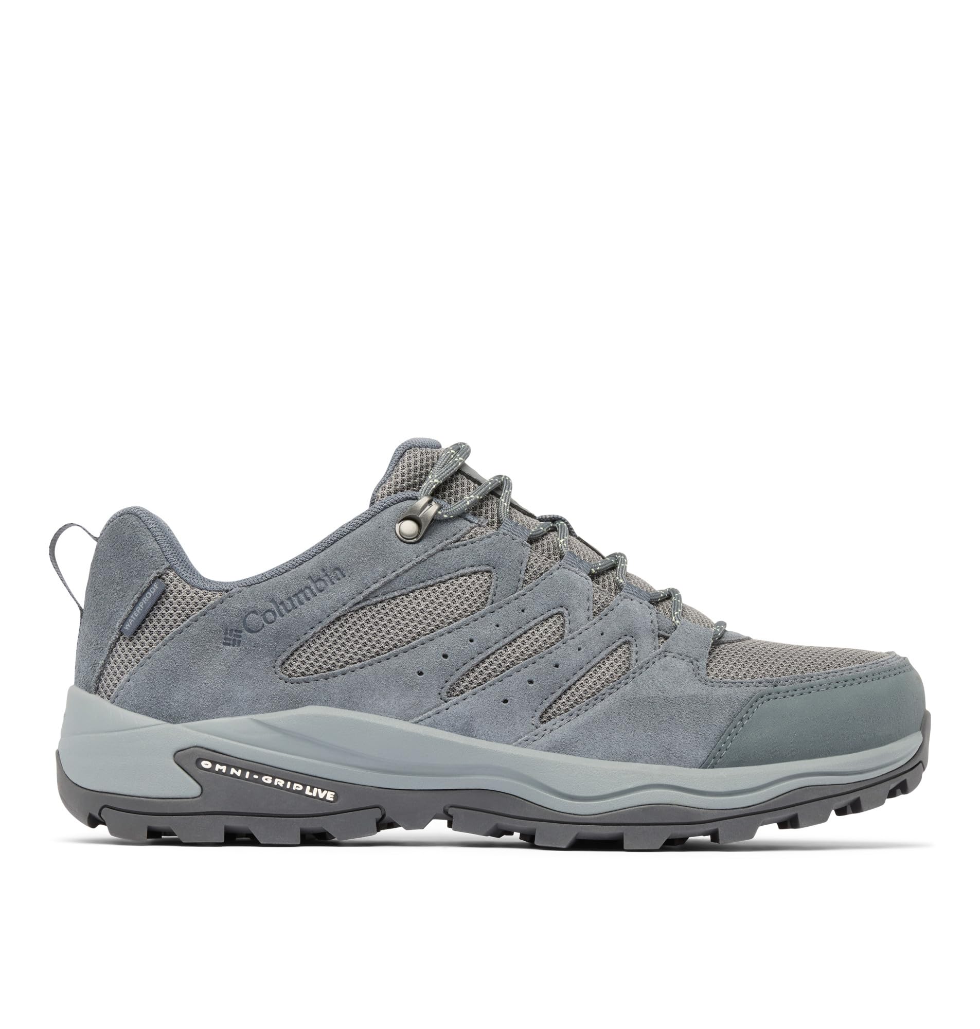 Columbia Men's Redmond 4 Low WP, Mid Rise Trekking and Hiking Boots, Graphite/Citron Haze, 9.5 Regular