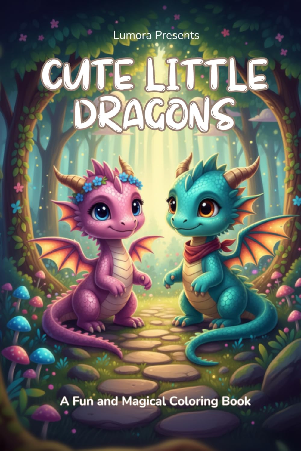 Cute Little Dragons: A Fun and Magical Coloring Book