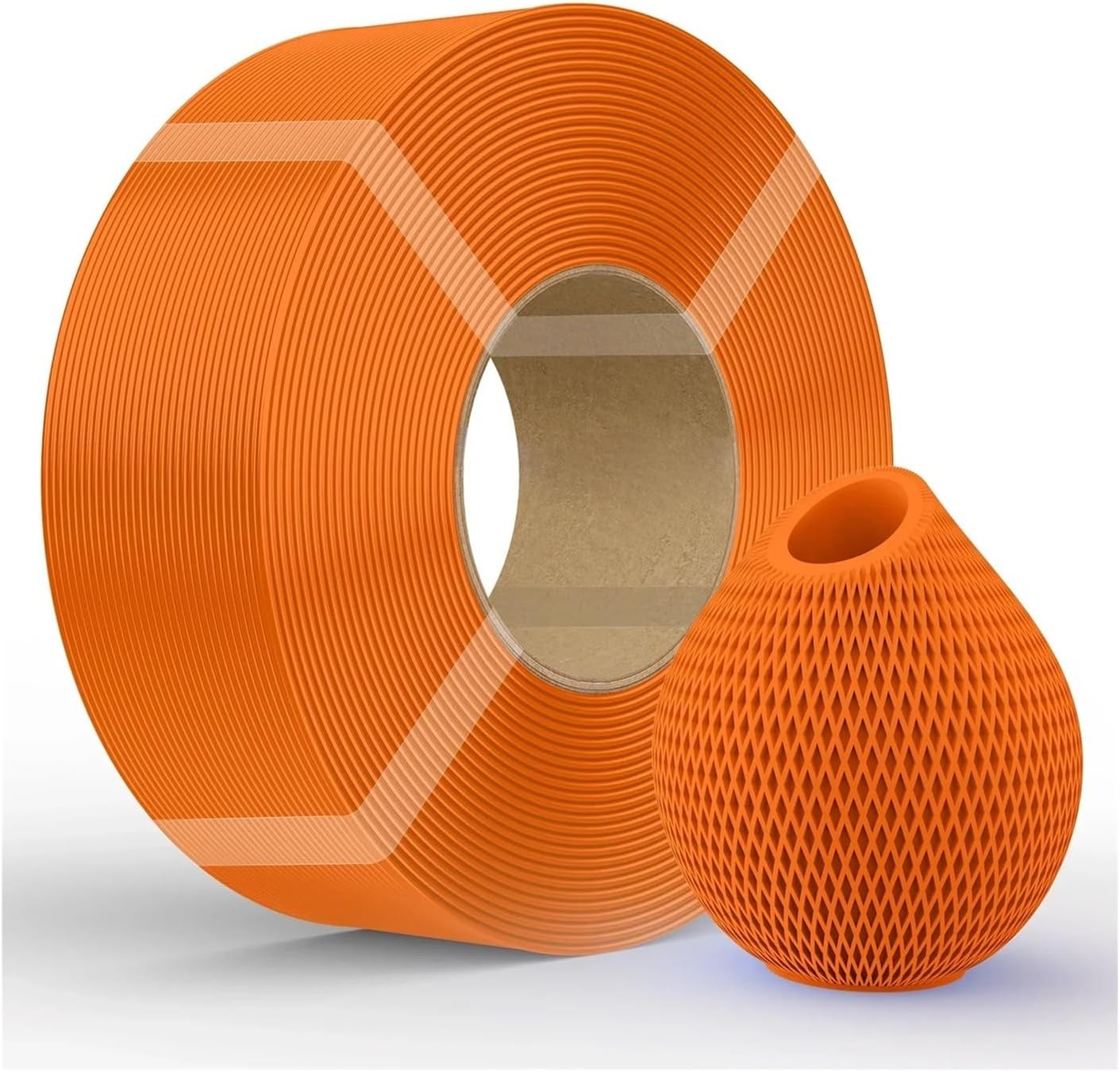 Compatible for Creality PETG Filament Refill 1.75mm 3D Printer 1kg On Reusable Spool Dimensional Accuracy ±0.03mm(Orange)
