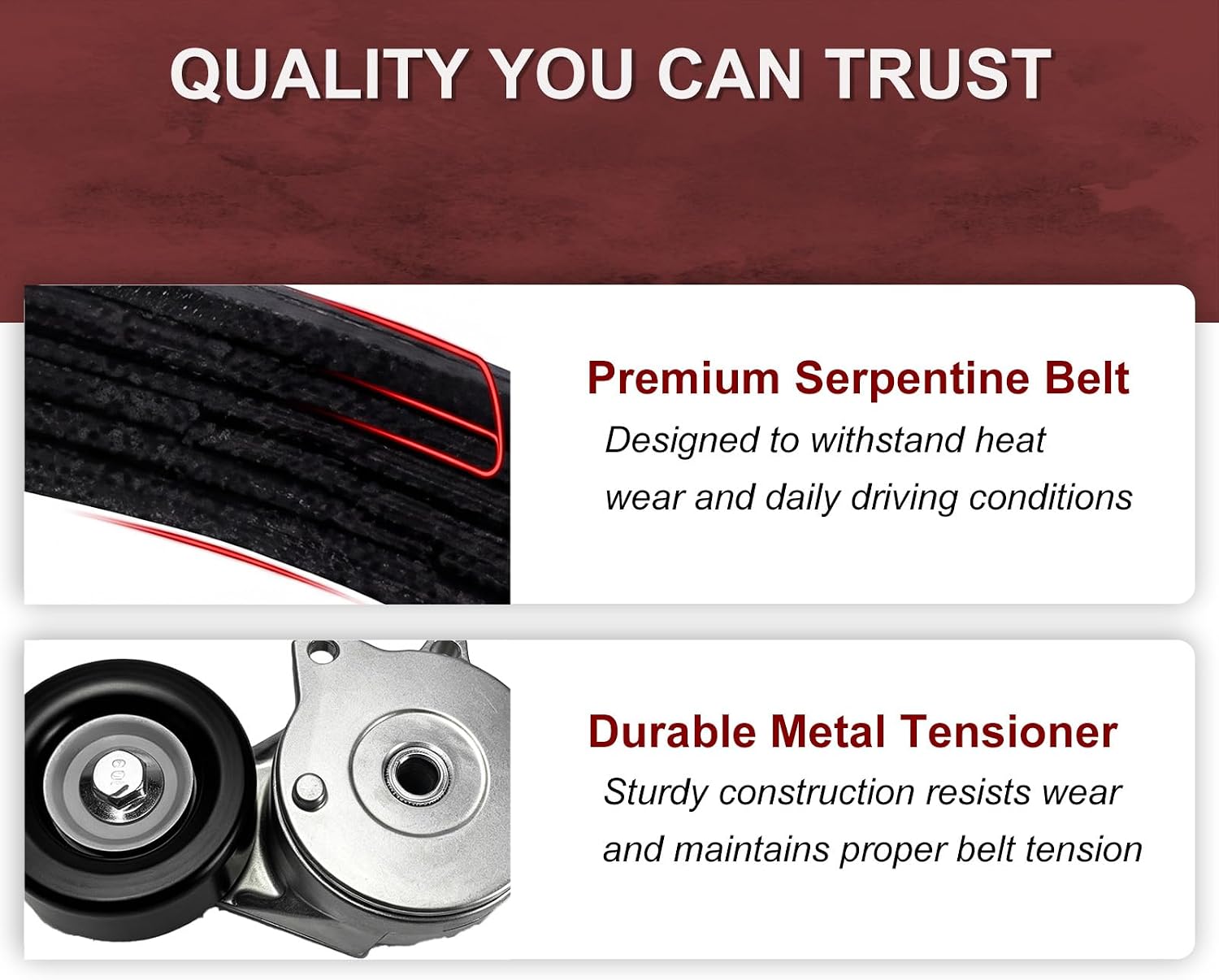 39369 Belt Tensioner with Serpentine Belt Compatible With Nissan Sentra 2013-2019 1.8L Replacement 11955-1KC0A 11955-3RC0A 11720-3TA0A