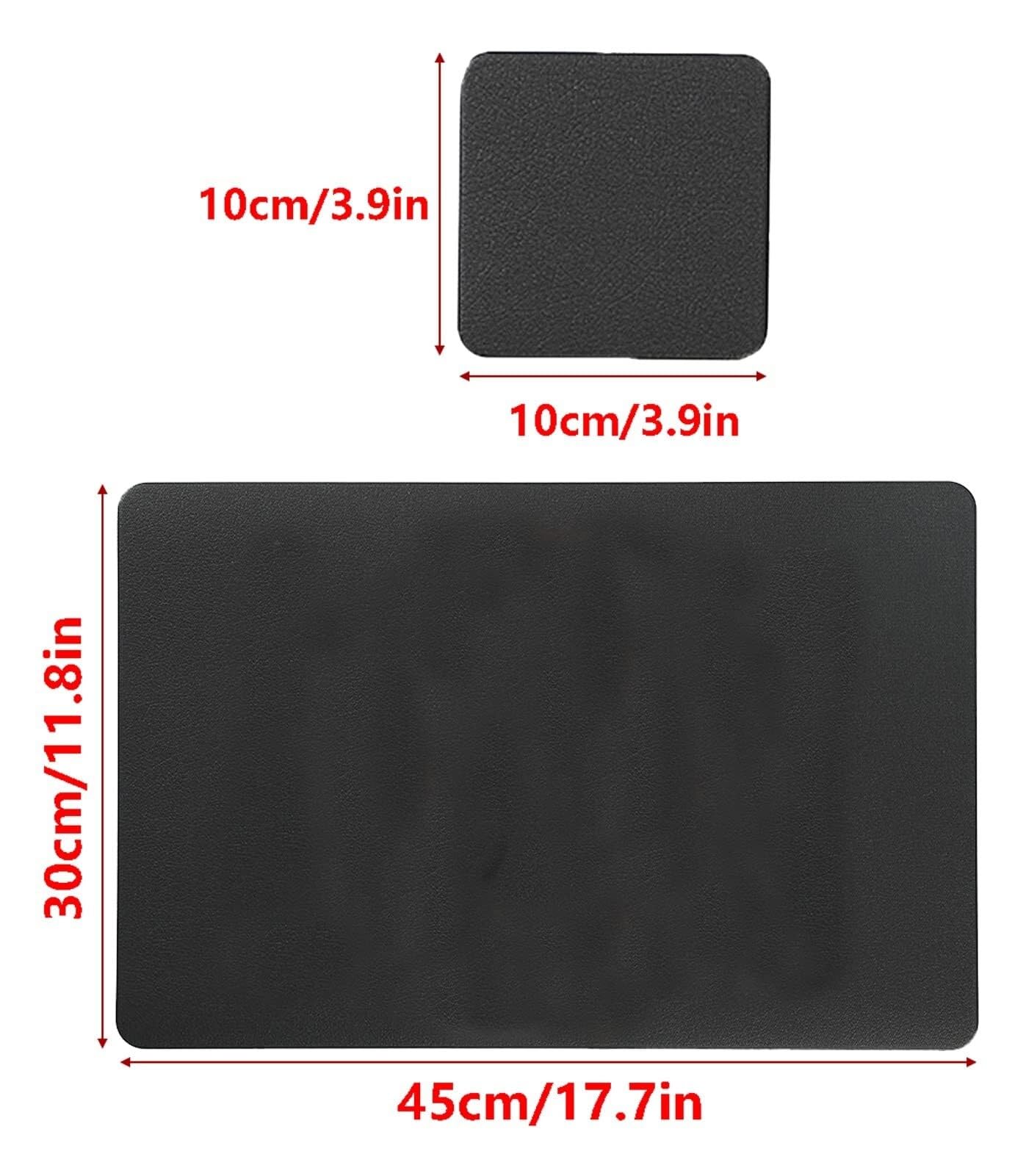 Decoración de Mesa, manteles Individuales, Mantel de Comedor para Cocina, Juego de 4 de Piel sintética, Resistente al Calor y Antideslizante, Doble Cara, Ideal para el hogar, 45 x 30 cm.