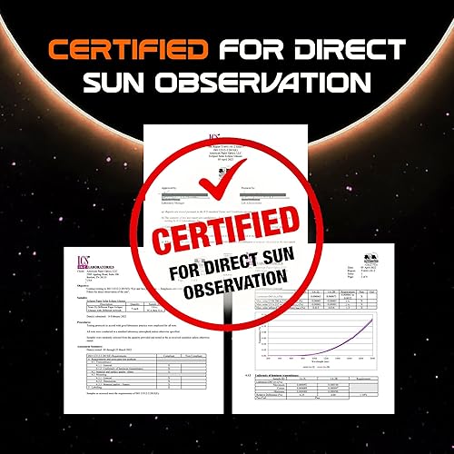 Miniatura 5 de Paquete de 25 lentes para eclipse solar, aprobados por la AAS 2024, fabricados en Estados Unidos, con certificación ISO 12312-2 y lentes de visión