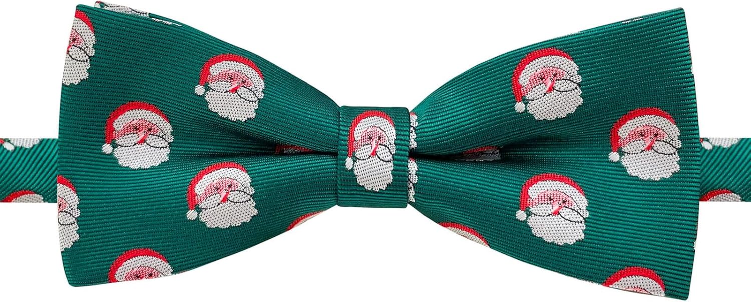 Retreez Christmas Santa Claus Woven Pre-tied Bow Tie (4.5")
