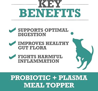 WINPRO Dog Probiotic Powder Meal Topper, Spray Dried Plasma with Prebiotics and Probiotics for Digestive Support and Gut Health for Dogs, All Breeds, Ages, and Sizes, 60 Scoops, Made in USA