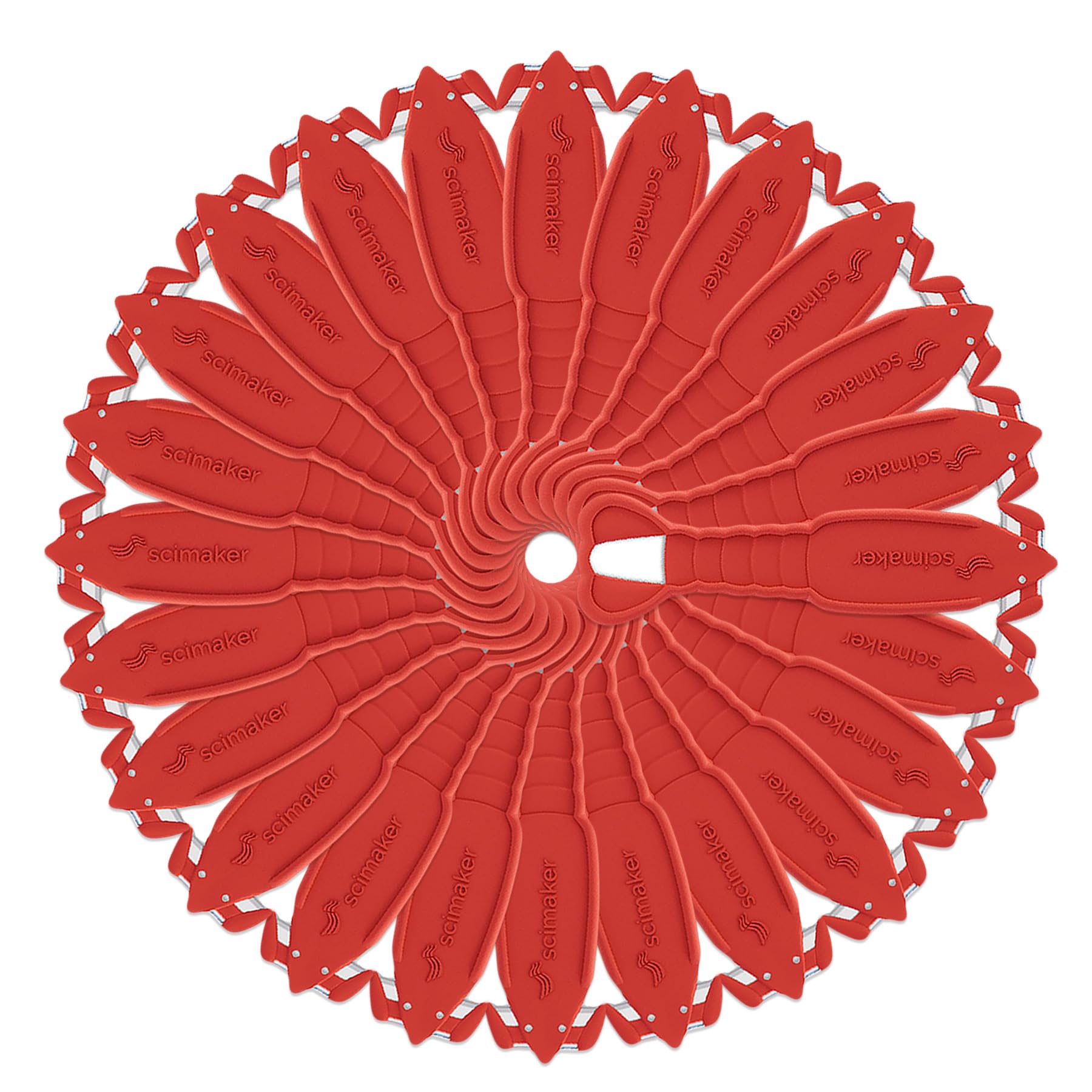 Safety Box Cutter Knife, Recessed SK-2 Blade, 24-Pack Red