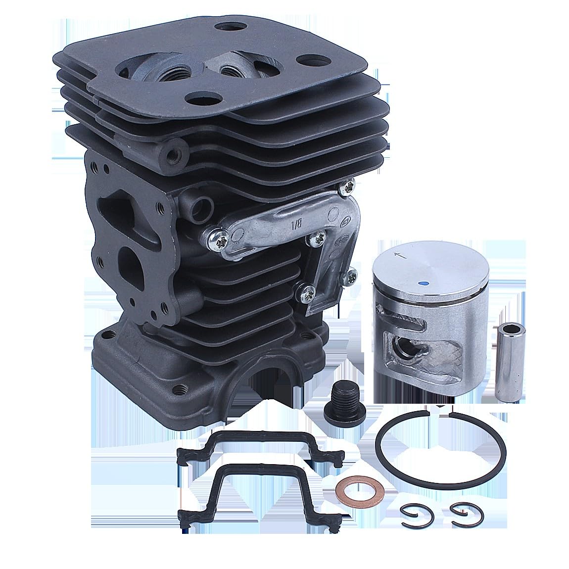 Kit piston cylindre 42 mm avec port de décompression pour tronçonneuse 450