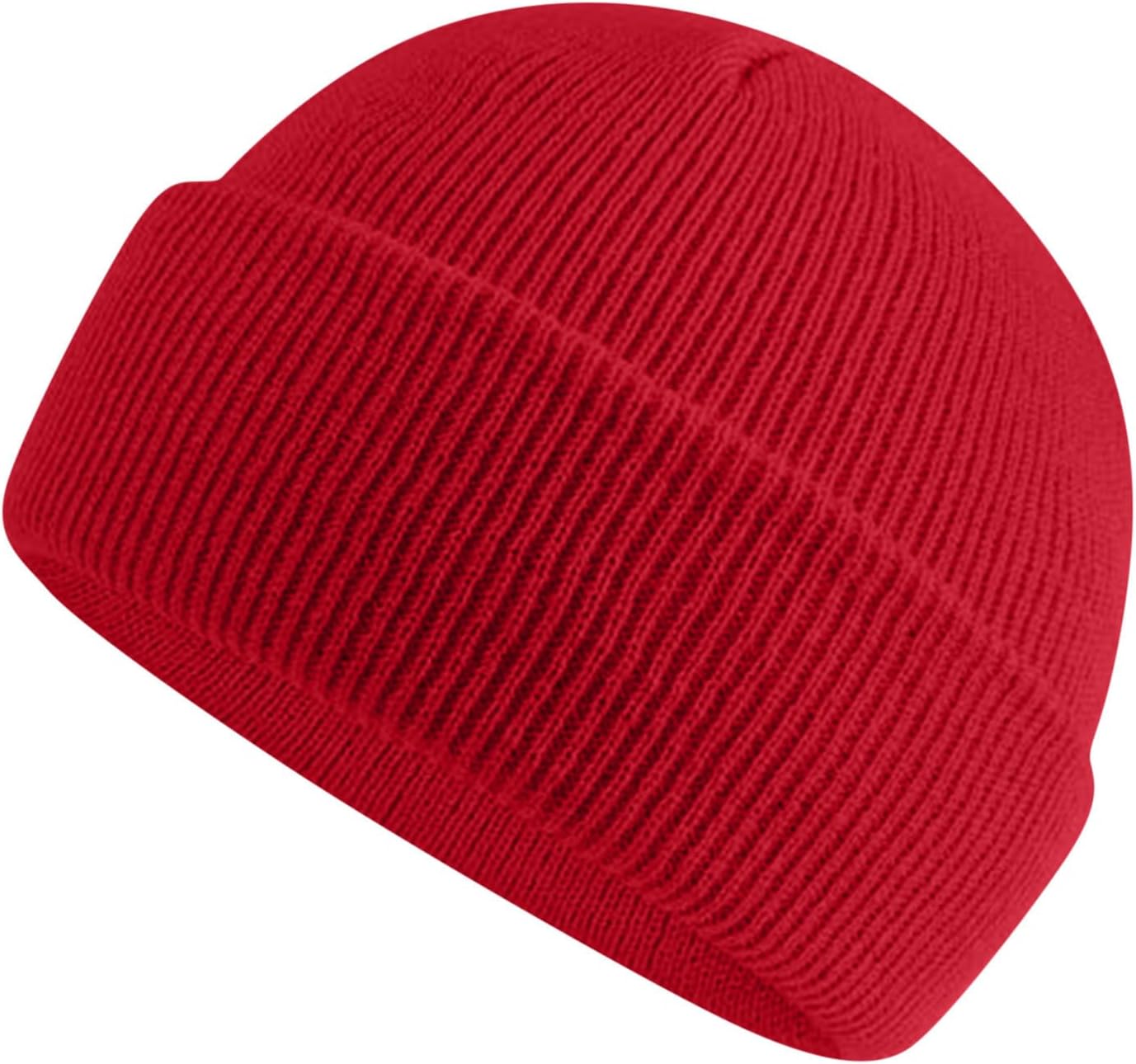 Unisex Ribbed Cuffed Winter Knit Hat Warm Cold Weather Hat