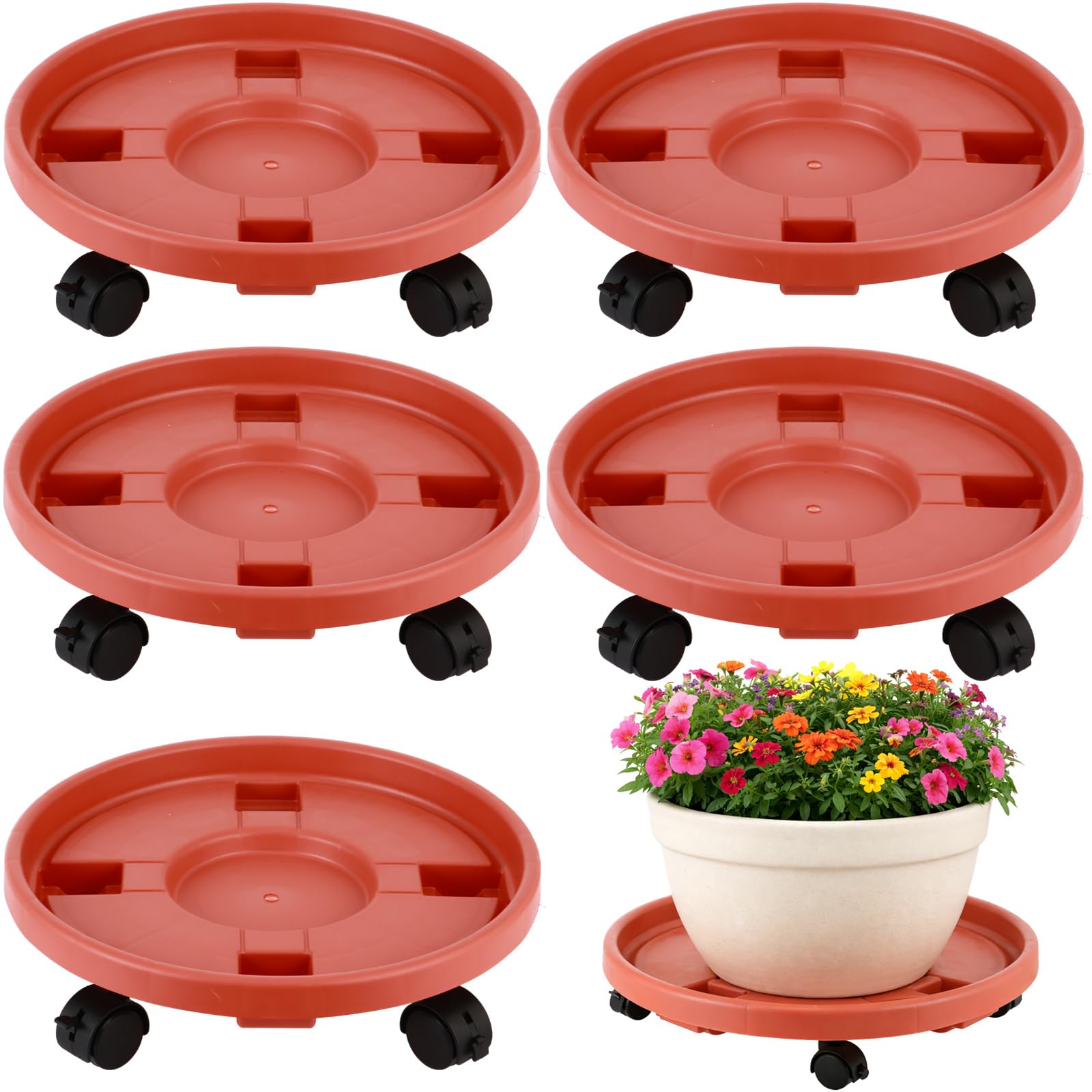 Large Rolling Plant Caddy - Easy Plant Moving -13