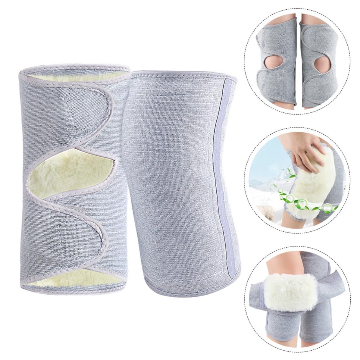 Toyvian Genouillère Maintien de Compression en Laine et Latex Chaude D'hiver Design Camouflage pour Protection Genoux Sport et Confort