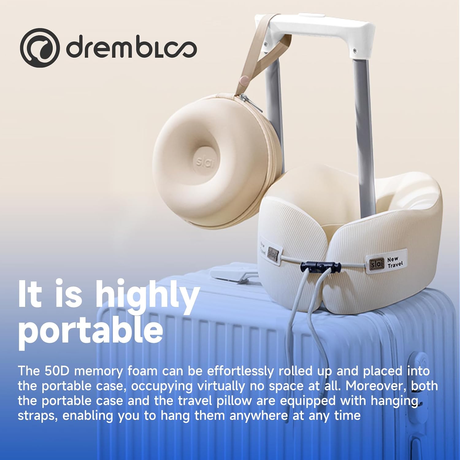 Neck Pillow Airplane, 100% Pure Memory Foam, Comfortable Breathable Cover, Travel Pillows for Airplanes, Ergonomic Design, Neck Pillow for Traveling, Airplane Pillow Flight Train, Black - Image 4