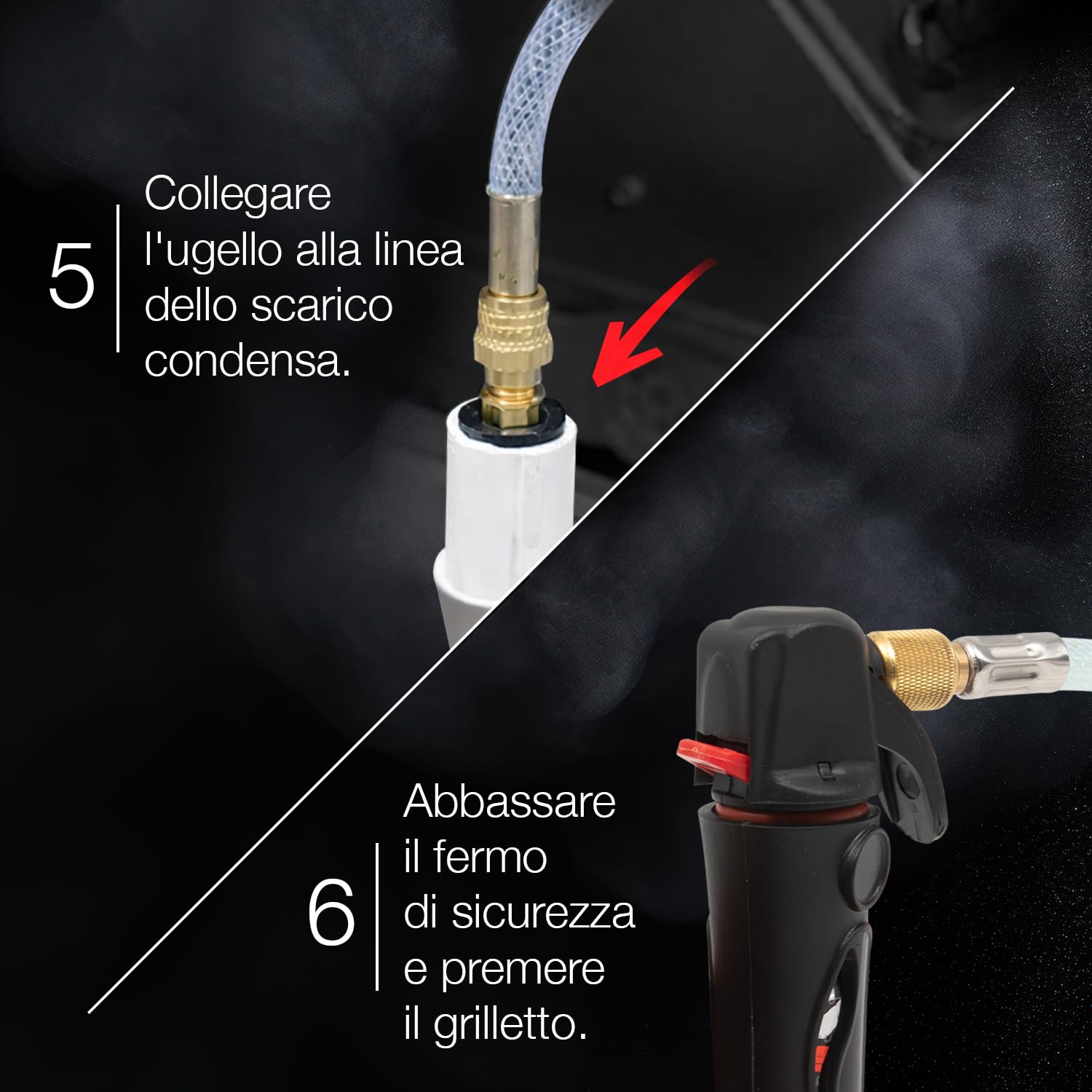 Errecom Drain Shot, Pistola Pulizia Scarico Condensa Climatizzatori – Professionale, Leggera e Portatile sblocca gli scarichi condensa ostruiti, Cartuccia CO2 da 16 g inclusa