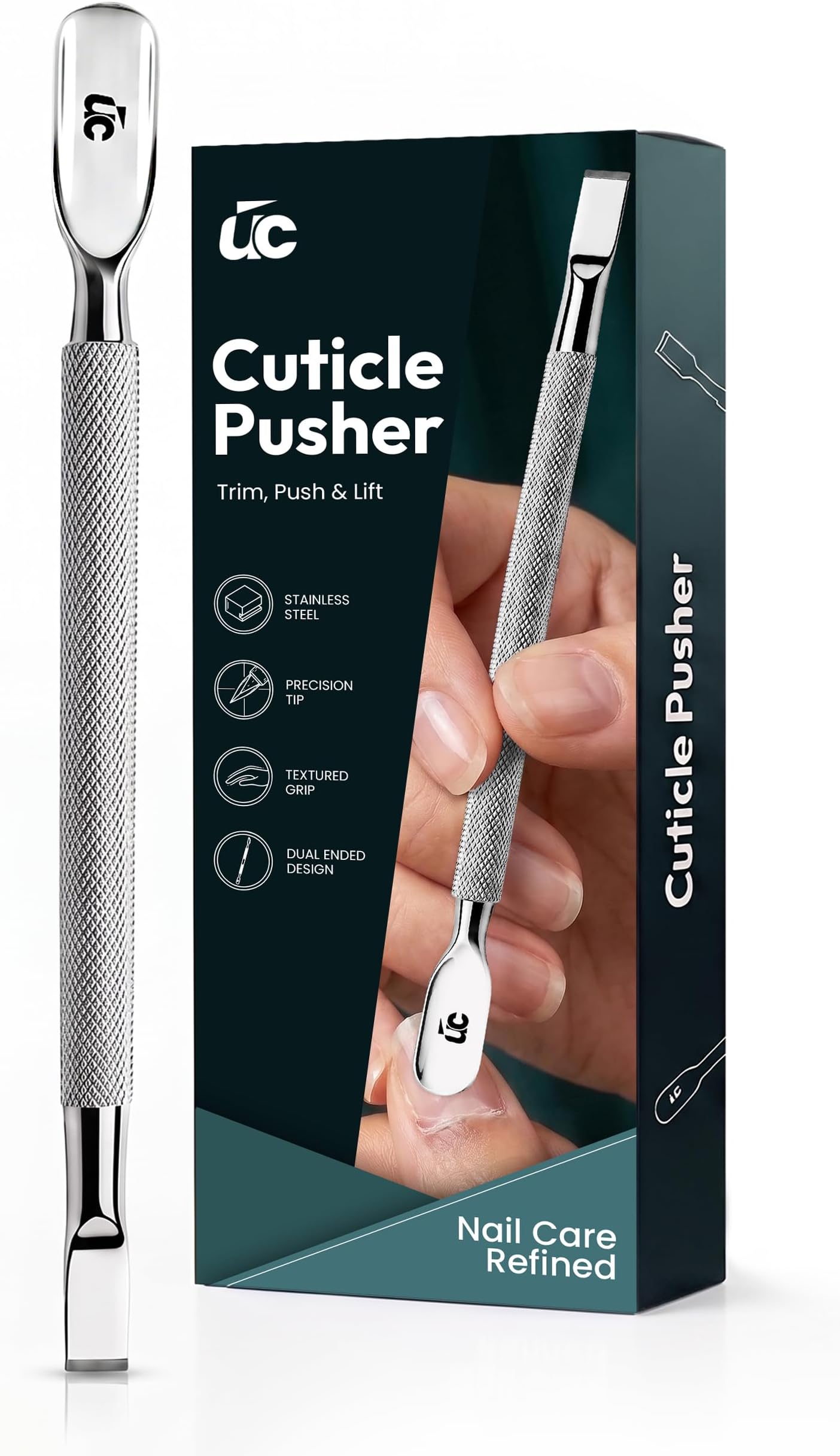 Utopia Care Cuticle Pusher Tool & Spoon Nail Cleaner