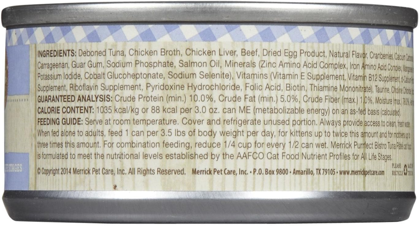 Merrick Purrfect Bistro Tuna Pate - 24X3 Oz