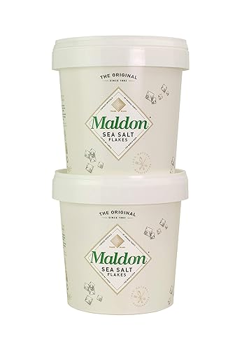 Miniatura 9 de Maldon Salt Company Sea Salt Flakes - Tina resellable natural artesanal Kosher sal premium cristales piramidales crujientes suaves 20 onzas paquete