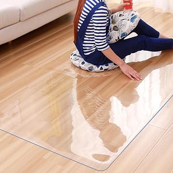 Computer Chair Mat for Carpet Hard Floor Chair Mats Clear Chair Mat for Hard Floors Floor Protector Chair Mats for Rolling Chairs,Can Be Cut Size 40 * 40cm*2mm