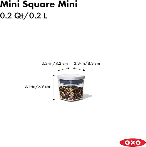 Miniatura 4 de OXO Good Grips - Juego de 4 recipientes de mini POP Good Grips POP  Hermético de 1.7 cuartos de galón para café y más almacenamiento de alimentos,