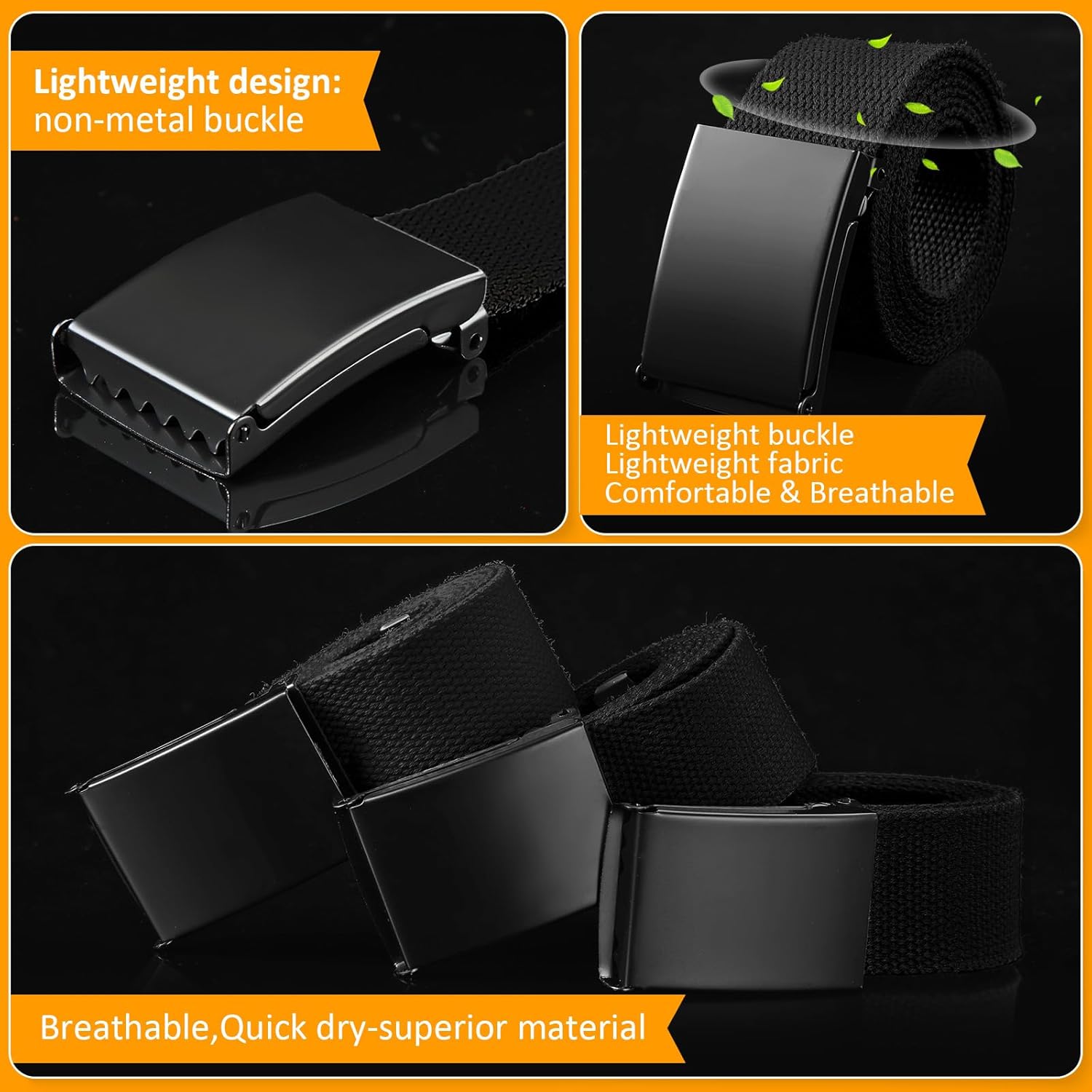 Yahenda 20 Pcs Web Belt for Men Women Belt Adjustable Canvas girdle Golf Strap with Military Buckle Casual Web girdle - Image 3