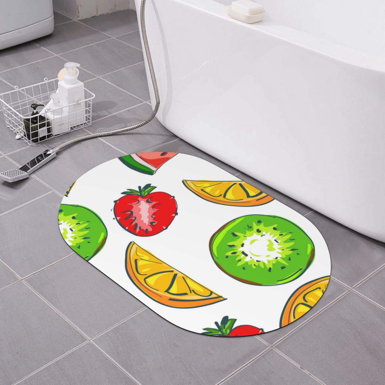 Tapis de bain absorbant à séchage rapide avec revêtement de sécurité