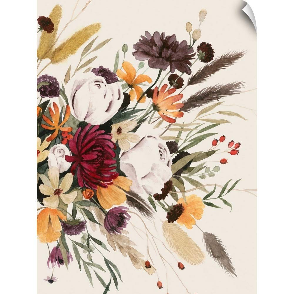 Equinox Bouquet II Wall Decal, Floral Artwork