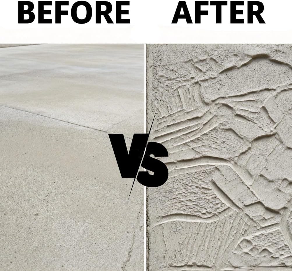 Polyurethane Concrete Cement Imprint Texture Stamp Mat, Artistic Stone Texture Stamped Concrete Mold, for Outdoor Landscaping