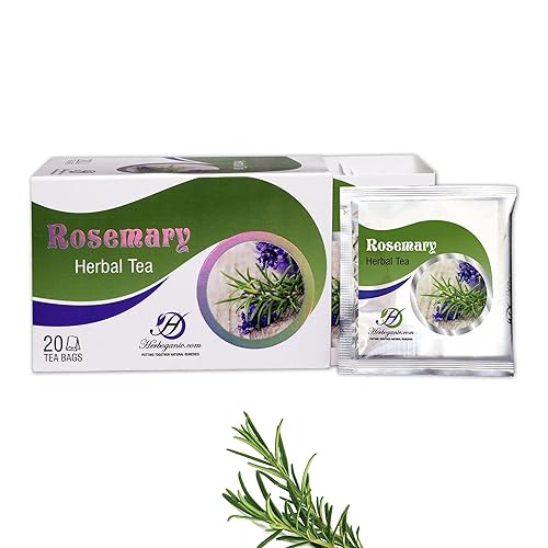 HERBOGANIC Té de hierbas de romero - Apoyo a la digestión y refuerzo inmunológico  Mezcla refrescante y deliciosa  Ingredientes naturales  20 bolsas