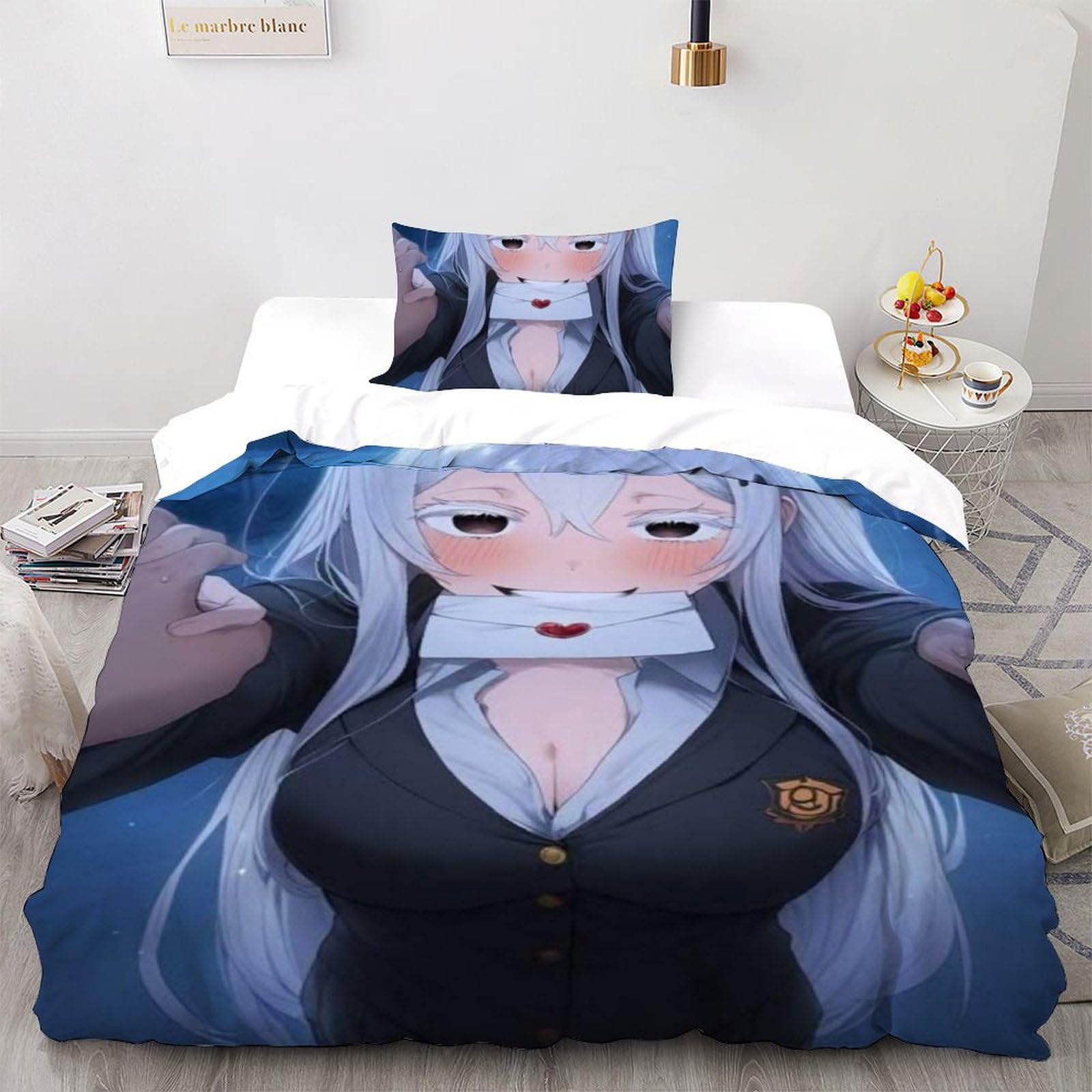 Housse de couette manga japonais 135x200 pour lit enfant