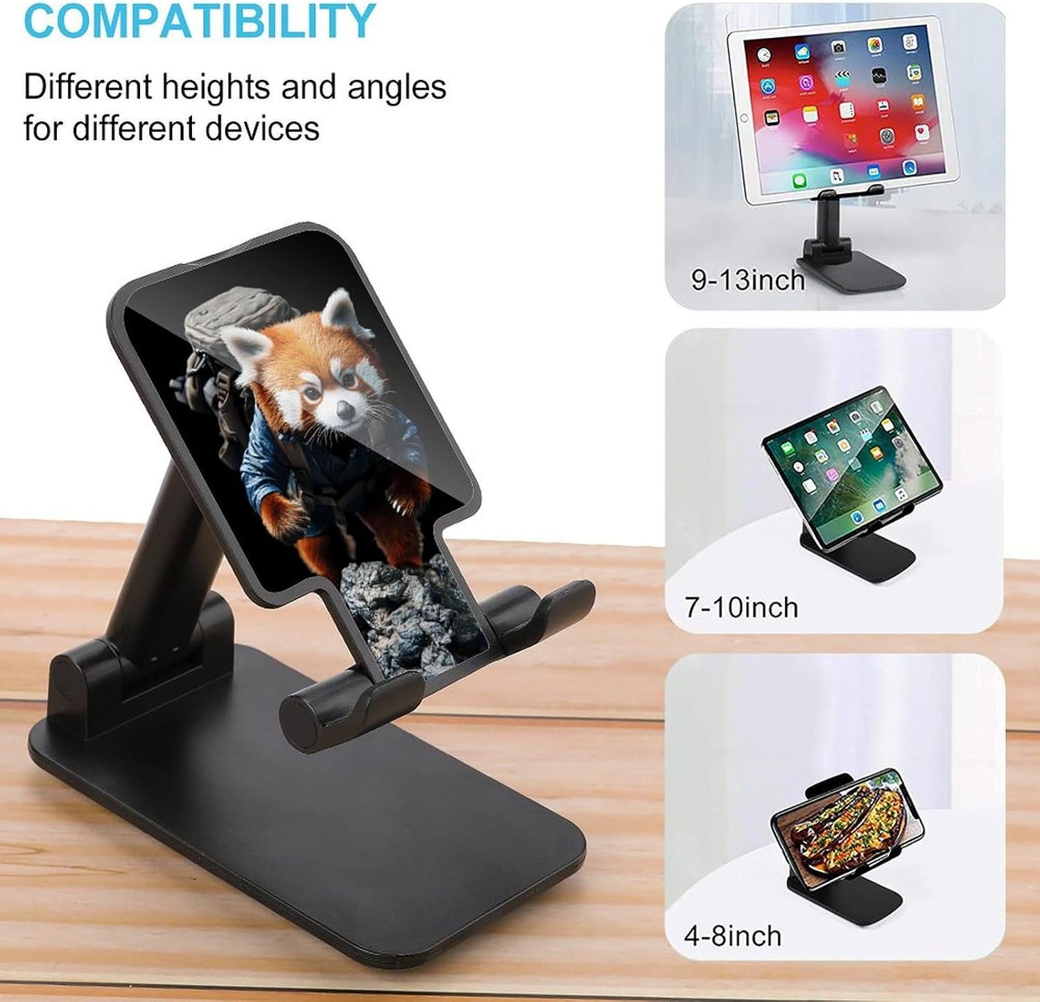 Cute Travel Panda Plastic Phone Stand with Alloy Base image 3