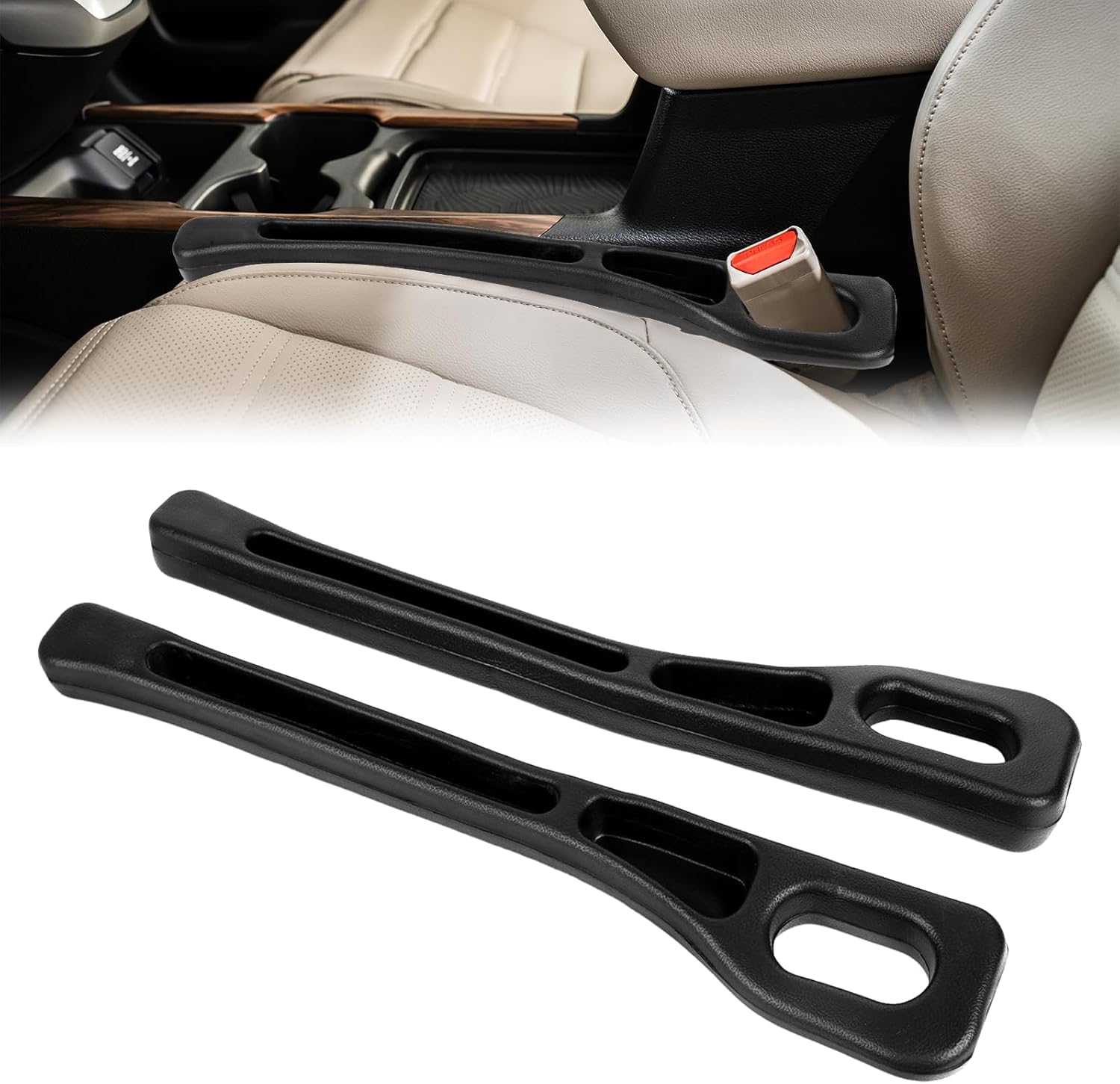 CHOUGONSI 2 Pcs Car Seat Gap Filler for BMW 2er Active Tourer 2 (II) U06 I 2021-2024, Side Pocket Organiser Storage Box Pad Crevice Blocker Console Tray Holder Slot Container,Black