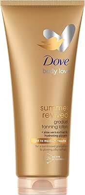 Dove Loción corporal autobronceadora para piel de tono claro a medio Dove Summer Revived que mantiene la hidratación de la piel 200ml