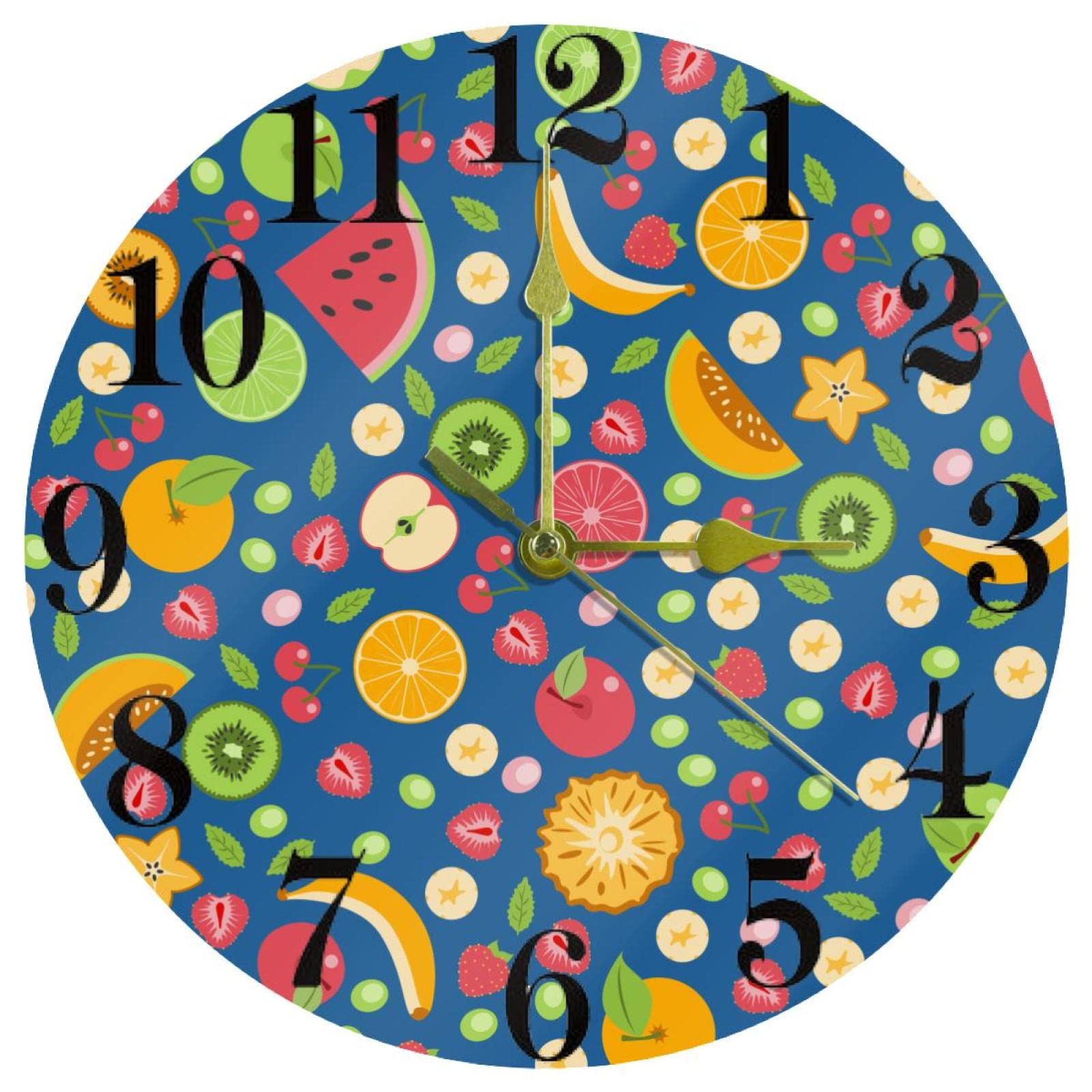 Horloge murale sans tic-tac silencieuse ronde à quartz 25,4 cm pour sommeil et travail calme