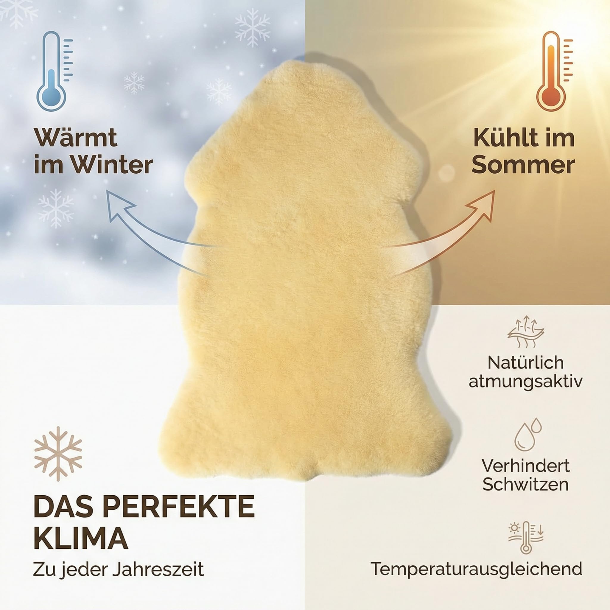 Pelle di agnello Merino per bambini. LANABEST premium qualita prodotta in Germania. Lavabile a 30 °. Particolarmente morbide, accoglienti e poco odorose. Senza cromo. BIO-QUALITA di cui ti puoi fidare = qualità del regalo. Lunghezza della pelle circa 70 c