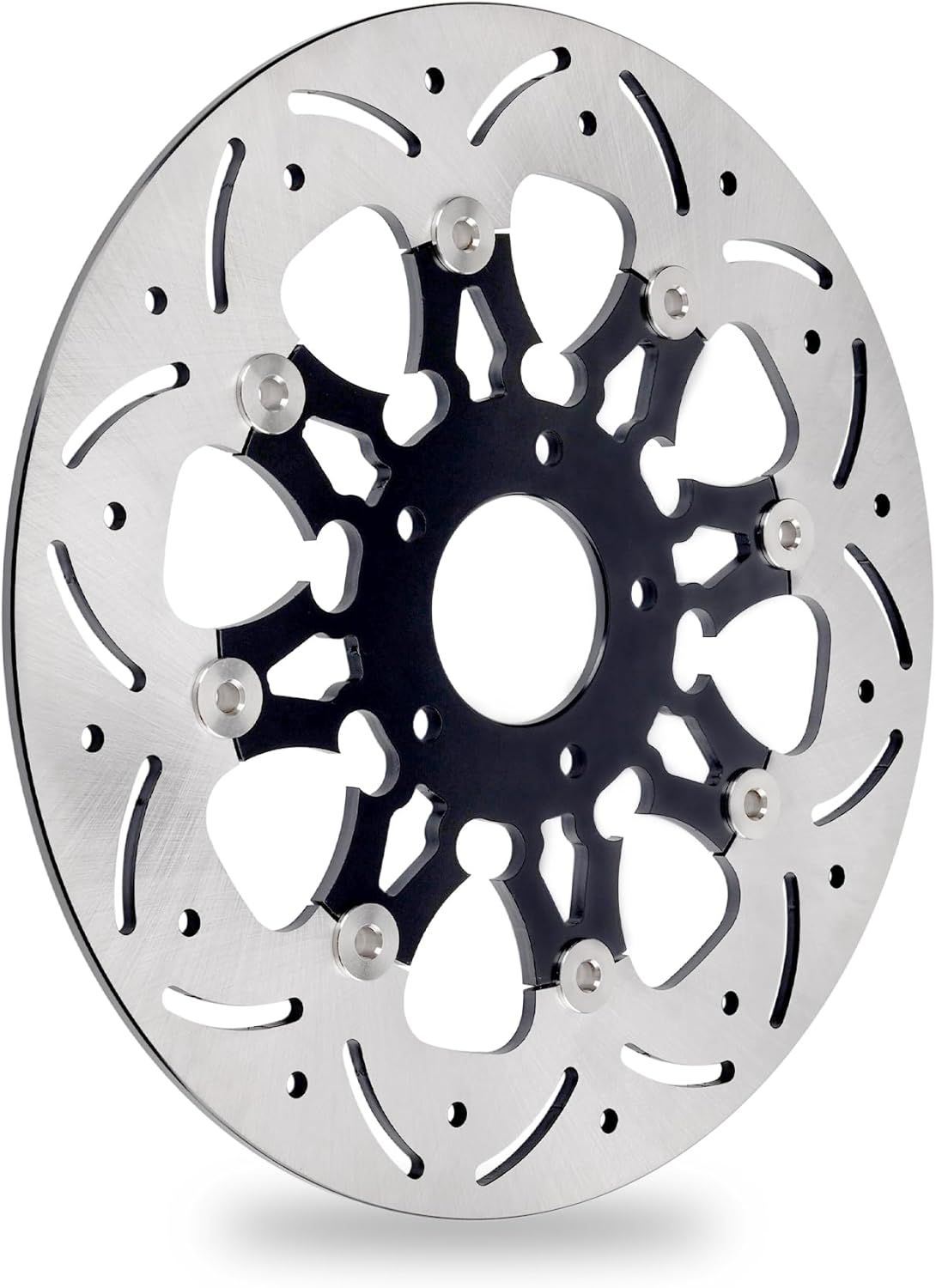 11.5" Front Floating Brake Disc Rotor Compatible with Harley Davidson Touring Dyna Sportster Softail Early Super Glide 2000-2014, 420 Stainless Steel Motorcycle Floating Brake Rotor